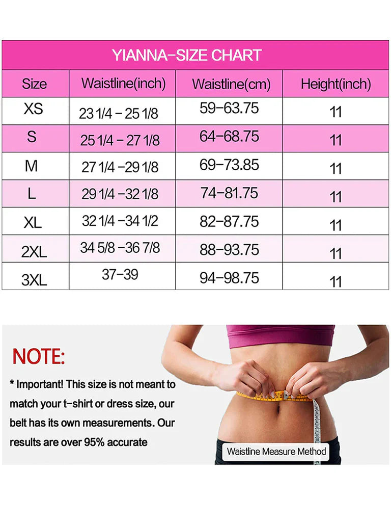 YIANNA Waist Trainer Corset For Weight Loss with Three Waist Belts